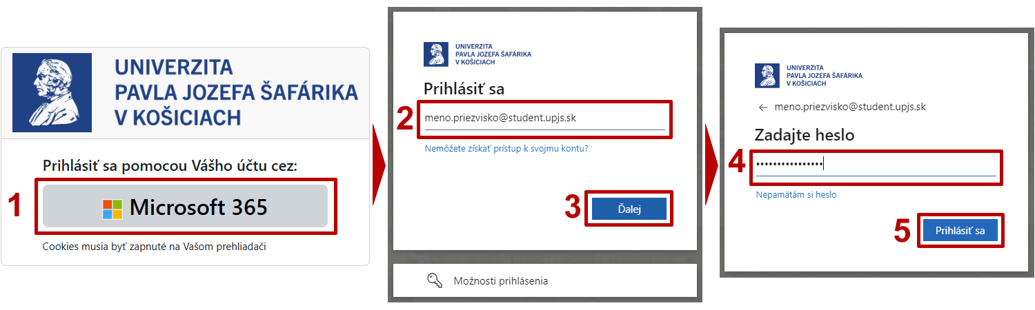 postup prihlásenia sa do prostredia lms.upjs.sk